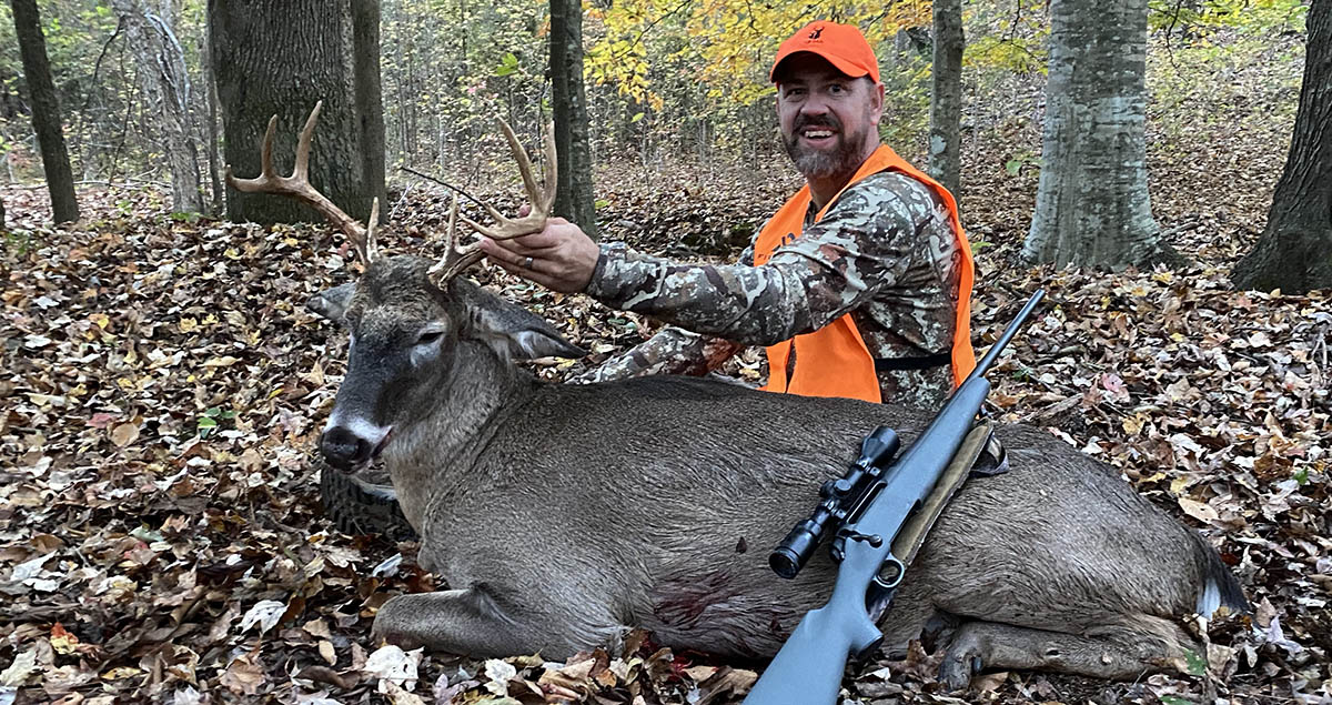 The author with a buck taken during the Georgia deer season.