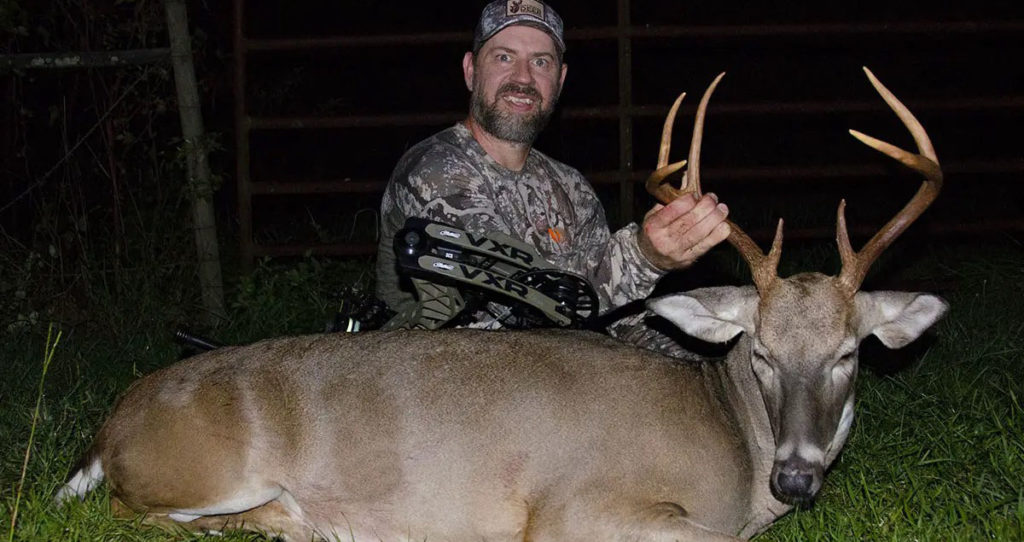 Photo of a buck taken by the author with his Mathews bow.